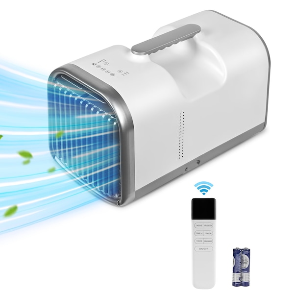 Edendirect 4500 BTU Portable Air Conditioner Cools with Remote, 170 sq. ft. with Dehumidifier in White for Tent ZR-T1pro - main