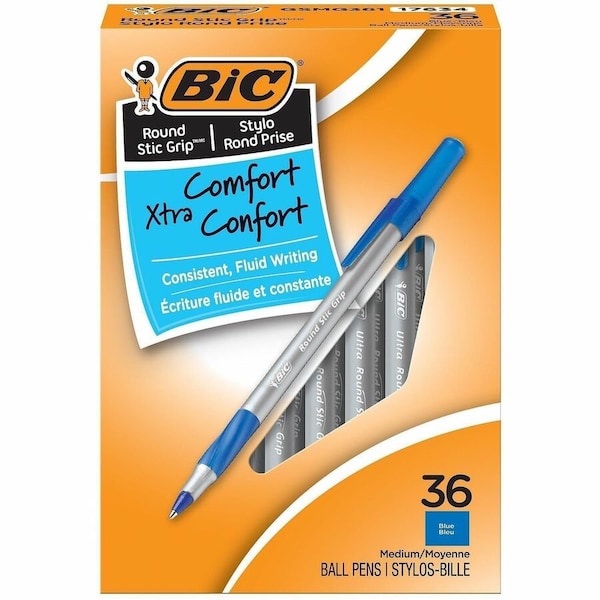 Bic Pen Set, Blue/Gray, Plastic, PK36 BICGSMG361BE - main
