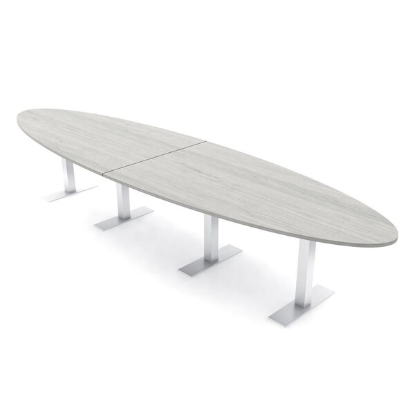 Skutchi Designs 14ft Oval Conference Table With Power | Harmony Series | 12 Person Meeting Room Table HAR-OVL-48X168-T-K458-NA - main
