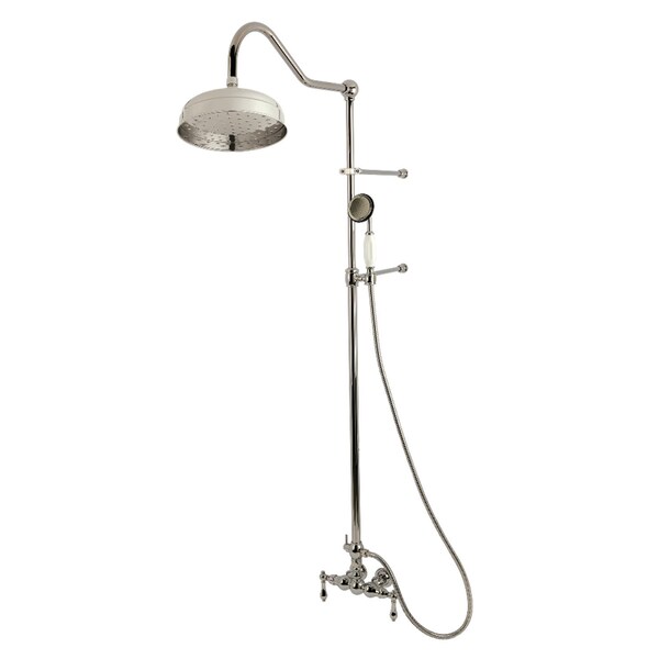 Kingston Brass Tub Wall Mount Rain Drop Shower System with Hand Shower, Polished Nickel CCK6176 - main