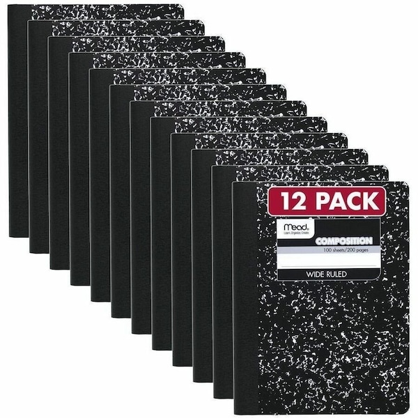 Mead NOTEBOOK, COMPSTN, 12/PK, BK MEA72936 - main