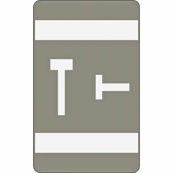 Smead Alpha-Z Color-Coded Second Letter Labels- Letter T- Gray, 100PK 67190 - main