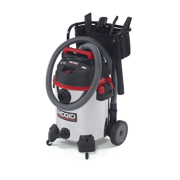 Ridgid Wet/Dry Vacuum, 16 gal., Stainless Steel, Fine Dust