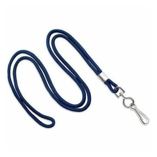 Brady LANYARD STANDARD, NAVY BLUE, ROUND WOVEN LANYARD W/NICKEL PLATED STEEL SWIVEL HOOK 2135-3003 - main