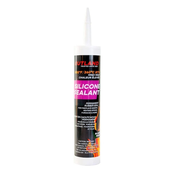 Rutland 500 degrees farenheit RTV High Heat Black Silicone Sealant 10.3 oz Cartridge 76 - main