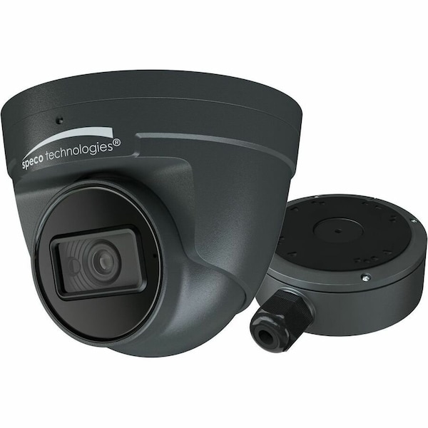 Speco Technologies 8MP Flexible Intensifier AI IP Turret Camera with Junction Box, 2.8mm fixed lens, Dark Grey NDAA O8FT1 - main