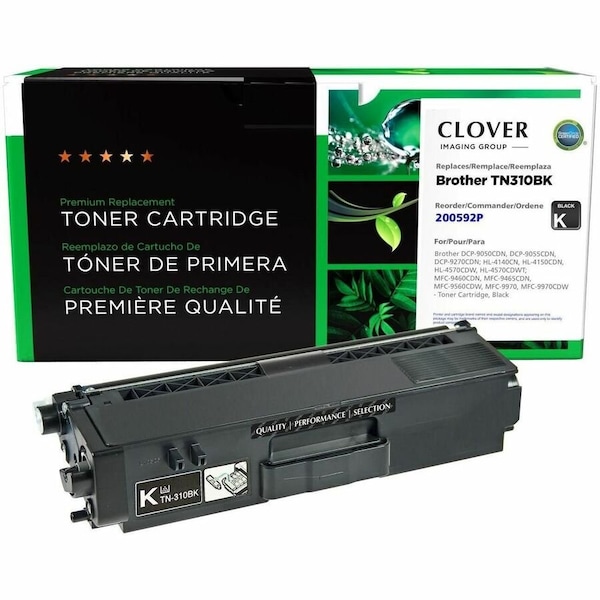 Cig Clover Imaging Remanufactured Black Toner Cartridge for Brother TN310 200592P - main