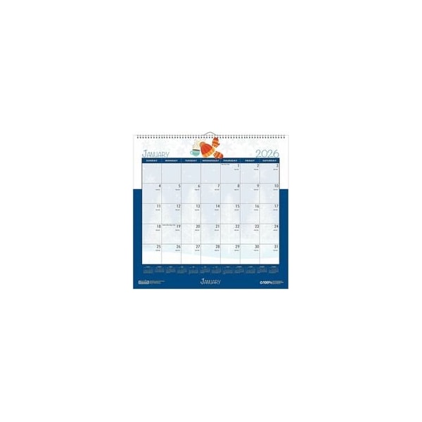 House Of Doolittle Recycled Wall Calendar, Earthscapes Illustrated Seasons Artwork, 12x12, 12-Month (Jan to Dec): 2022 338 - main