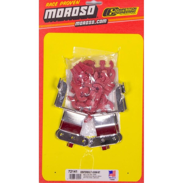 Moroso 72141 Red Wire Loom Kit for Small Block Chevy Center Bolt VC MOR72141 - main