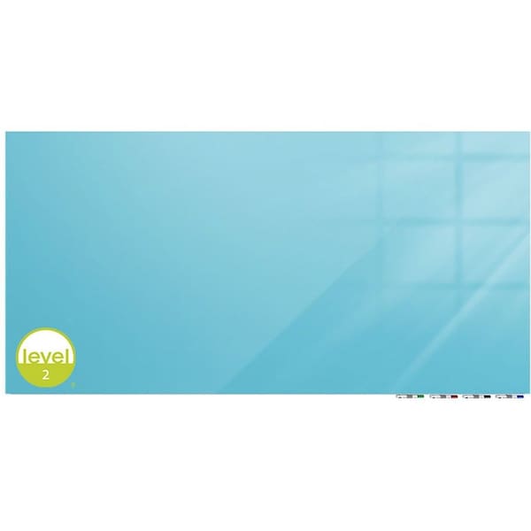 Ghent Aria Low Profile Glassboard, Magnetic, 3'H x 5'W, Horizontal, Blue ARIASM35BE - main