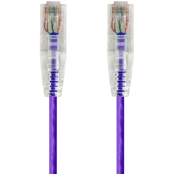 Monoprice Slim Cat6 Utp Cable 5 ft.Purple 14813 - main