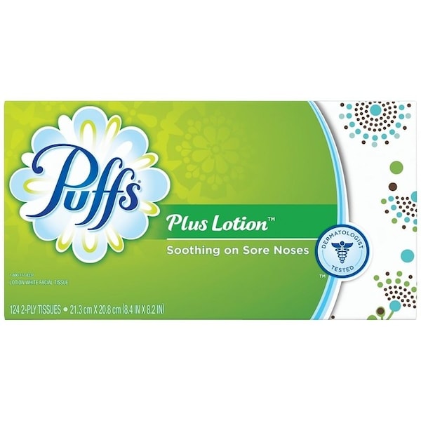Puffs Facial Tissue, 84 in L, 82 in W, 2Ply, Paper 39346 - main