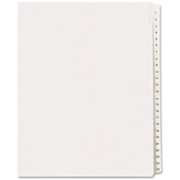 Workstationpro Consumer Products Collated Dividers- 1-25- Side Tab- 11in.x8-.50in.- 25-Set- White TH513474 - main