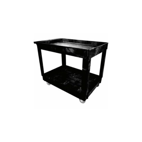 Rubbermaid Commercial Heavy-Duty Utility Cart, 300 lb Load Capacity, 24 in W x 40 in D x 31-1/4 in H, Black 640-FG9T6700BLA - main