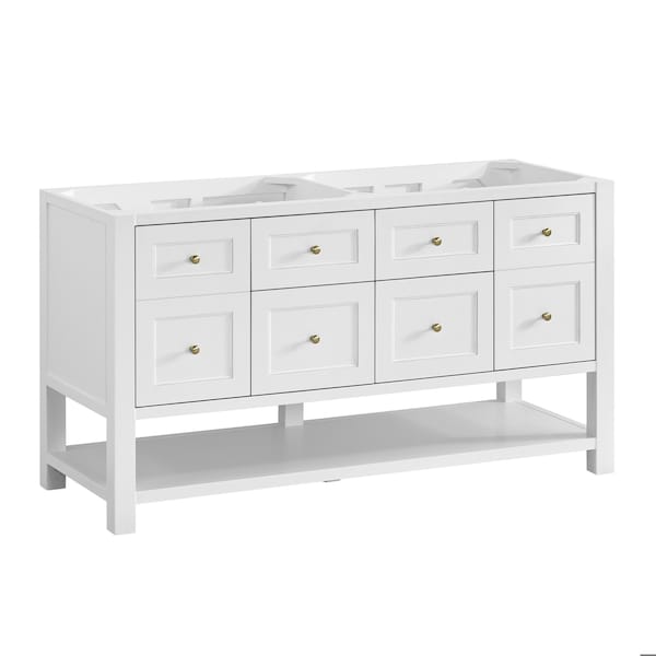 James Martin Vanities Breckenridge 60 in. Double Vanity, Bright White 330-V60D-BW - main