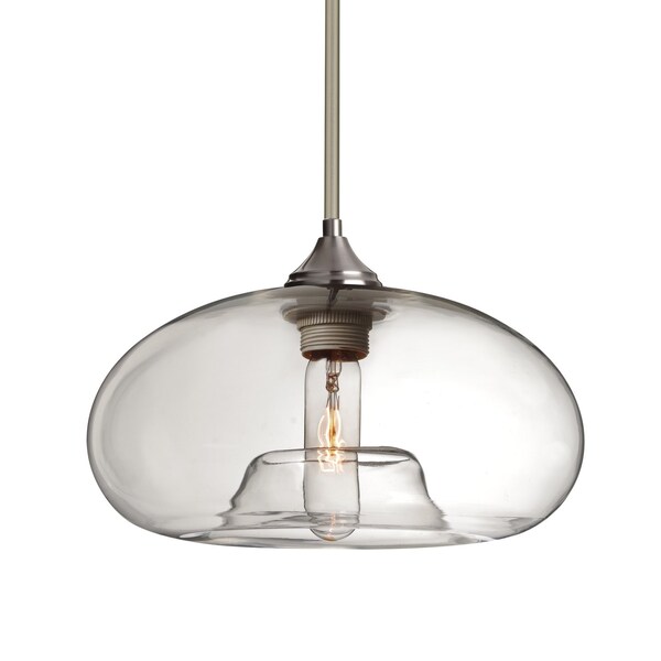 Besa Lighting Bana Cord Pendant, Clear, Satin Nickel Finish, 1x60W Incandescent 1TT-BANACL-SN - main