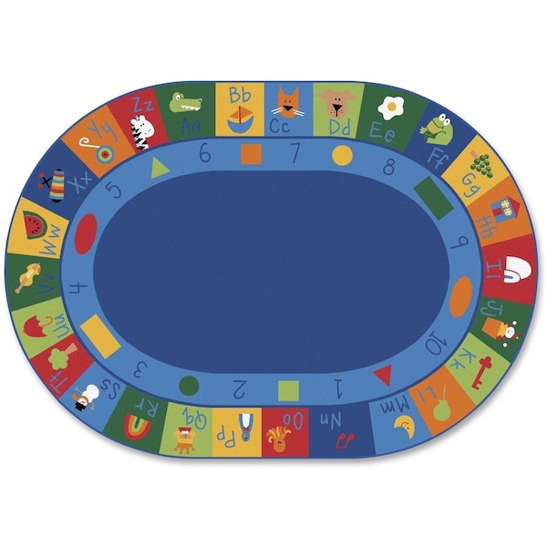 Carpets For Kids 7008 Learning Blocks 8.25 ft. x 11.67 ft. Oval Carpet 7008 - main
