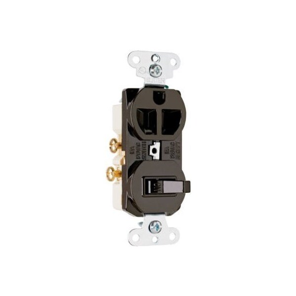 Pass & Seymour 15A Brn Switch/Outlet 691 - main