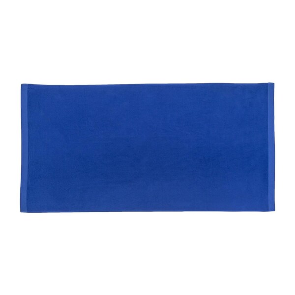 Towelsoft Jumbo Size Terry Dobby Hem Velour Beach Towel Velour Beach Towel 36 inch x 72 inch -Royal Blue HOME-BV1104-RYL - main