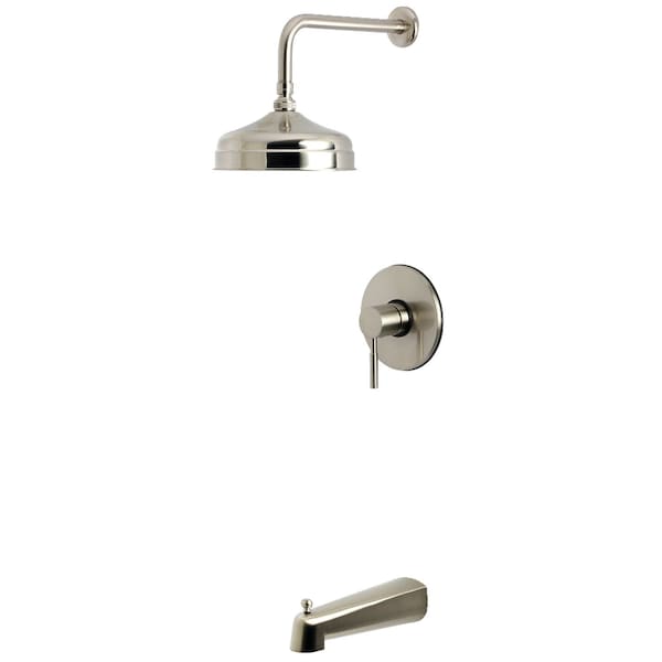 Kingston Brass Single-Handle Pressure Balanced Tub and Shower Faucet, Brushed Nickel KB6338DL - main