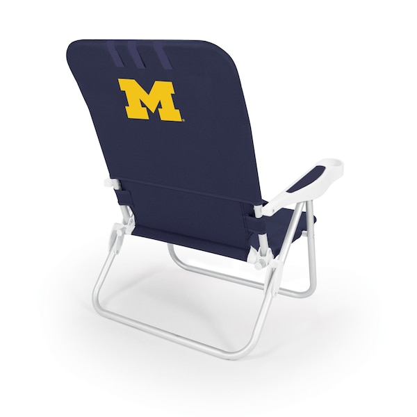 Picnic Time Family Of Brands NCAA Michigan Wolverines Monaco Reclining Backpack Beach Chair, Outdoor Folding Lounge Chair 790-00-138-344-0 - main