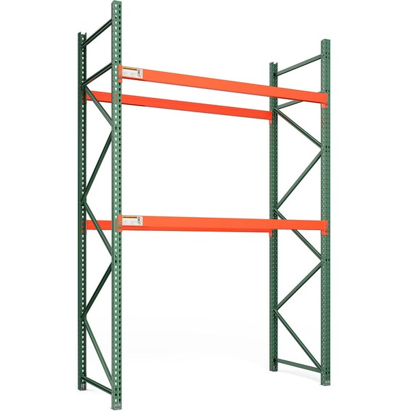 Global Industrial Bolted Teardrop Pallet Rack Starter, 96"W x 42"D x 144"H, 3230 lbs Shelf Cap 412353 - main