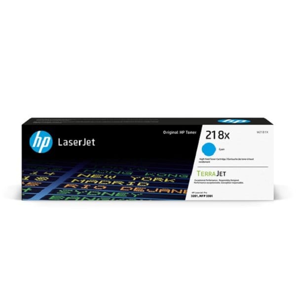 Hp 218X High Yield Cyan Original LaserJet Toner Cartridge, 2,500 Yield W2181X - main