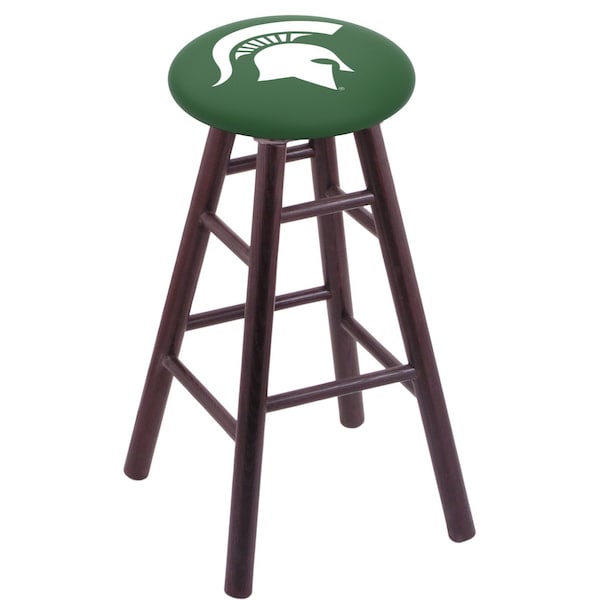 Holland Bar Stool Co Oak Bar Stool, Dark Cherry Finish, Michigan State Seat RC30OSDC - main