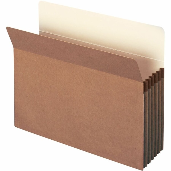 Smead 100% RECYCLED TOP TAB FILE POCKETS, 5.25in EXPANSION, LETTER SIZE, REDROPE, 10PK 73206 - main