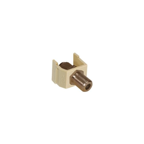 Hubbell Premise Wiring Hubbell SFFEX Video Adapter - 1 x F Connector Video Female - 1 x F Connector Video Female - Nickel Connector - Electric Ivory SFFEX - main