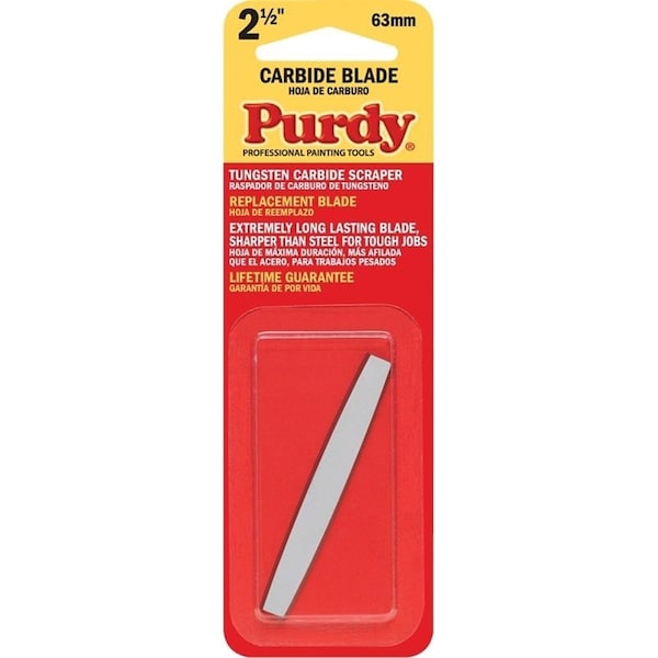 Purdy 900235 Scraper Blade, 2-1/2 in W Blade, Tungsten Carbide Blade 144900235 - main