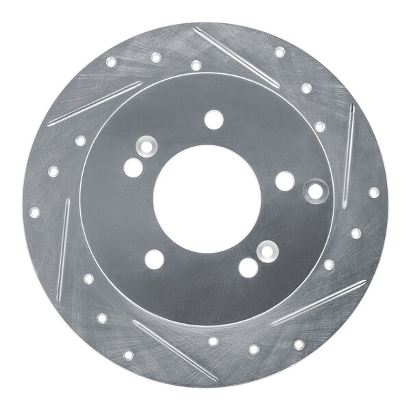 Dynamic Friction Co DFC Brake Rotor - Drilled and Slotted - Silver 631-21010R - main