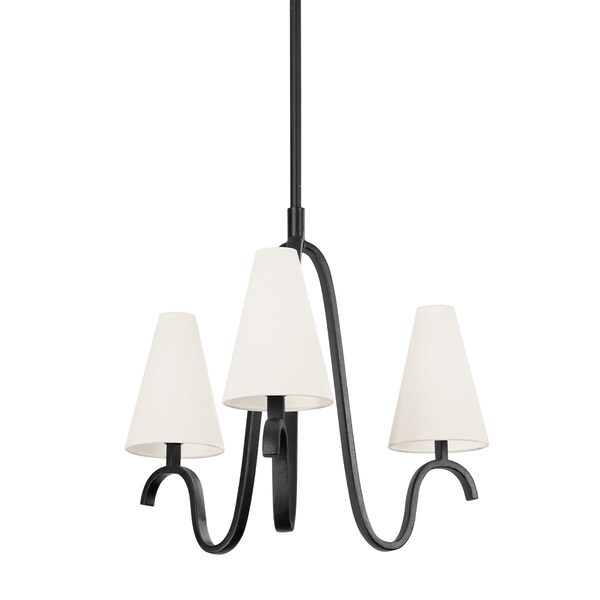 Troy Lighting Colin King X Melor 3 Light Chandelier 26.75 In. Forged Iron F9326-FOR - main