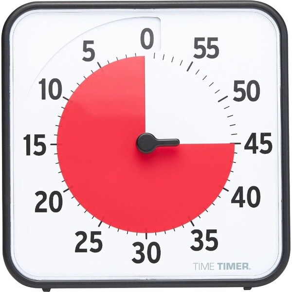Time Timer Original 8in. Timer, Learning Center Classroom Set, Secondary Colors, Set of 3 TT08B-SEC3-W - main