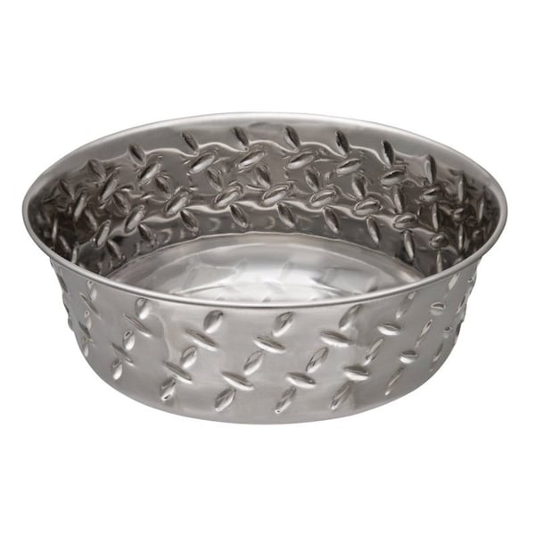 Loving Pets Pet Feeding Dish, XL, 3 qt Volume, Stainless Steel, Silver 7257 - main