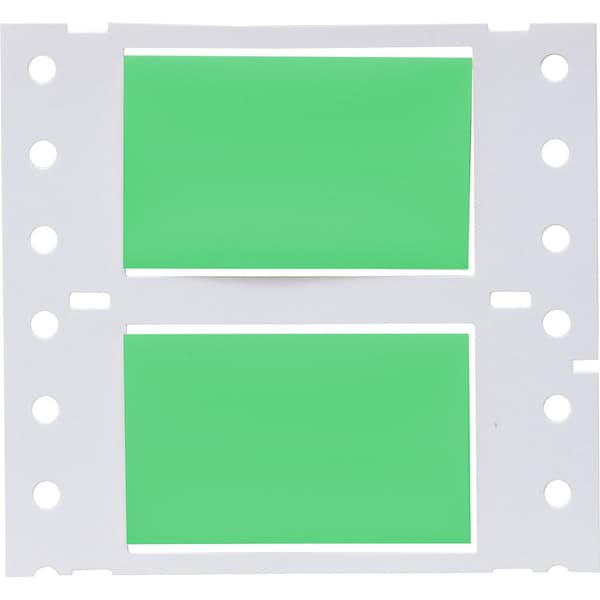 Brady PermaSleeve HX Heat Shrink Double Sided Wire Marking Sleeves, 0.75 in. x 2 in. W, Green, Roll of 2500 2HX-750-2-GR-J - main