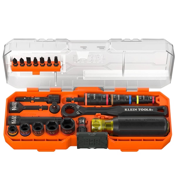 Klein Tools KNECT Pass-Through and Flip Socket Starter Set, SAE, 23-Piece 65301KNECT - main