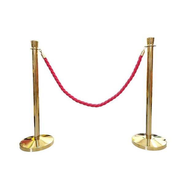 Pittman Gold Rope Post, Set of 2, Braided 5' Red Rope, PR 741597 - main