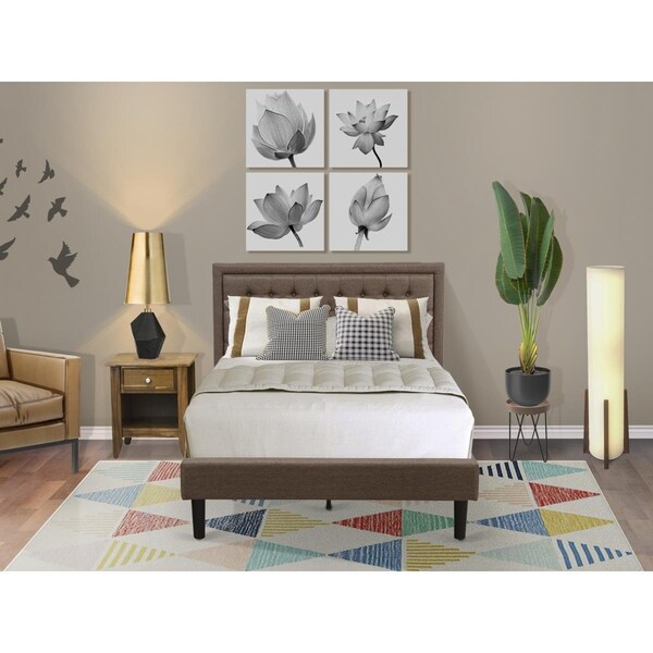 East West Furniture 2 Piece Kendall Wood Bedroom Set - Black KD18F-1GA08 - main