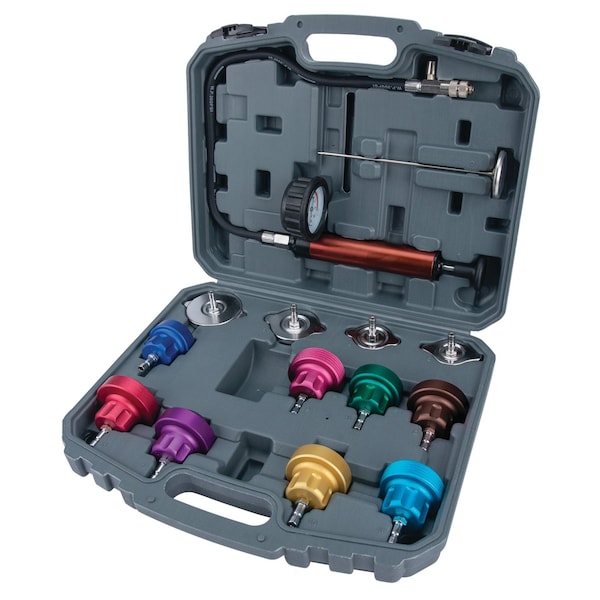 Performance Tool Cooling System Pressure Test, Leak Detector, Hand Pump, 12 Adapters W89733 - main