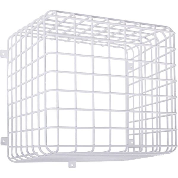 Safety Technology International Wire Cage, Steel, Surface Mount, 12 in W x 12 in H x 12 in D, White STI-9730 - main