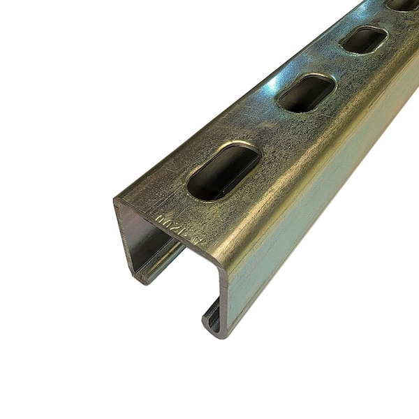 Online Metal Supply 1-5/8 in x 1-5/8 in x 72 inches, Gold Galvanized Steel, Slotted Strut Channel, 12 gauge GGUNI12.1.63.1.63.72.1 - main