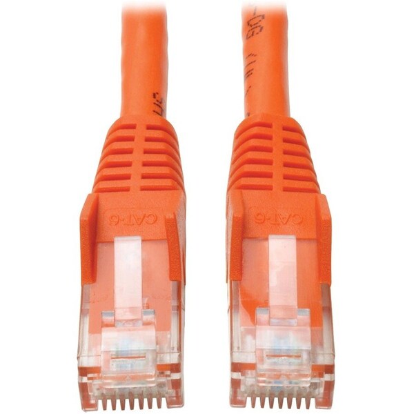 Eaton Tripp Lite Series Cat6 Gigabit Snagless Molded UTP Ethernet Cable RJ45 M/M, PoE, Orange, 35 N201-035-OR - main