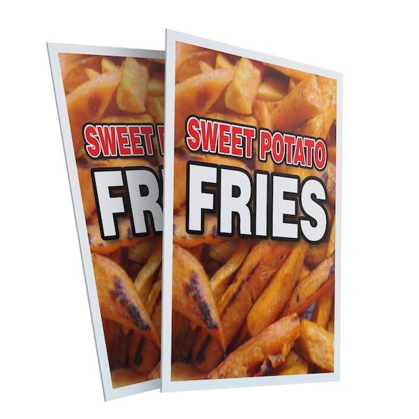 Signmission Sweet Potato Fries, Plastic Signs Only 24 Inch x 36 Inch, Corrugated Plastic, 2PK CSB-2436-2PACK-Sweet Potato Fries - main