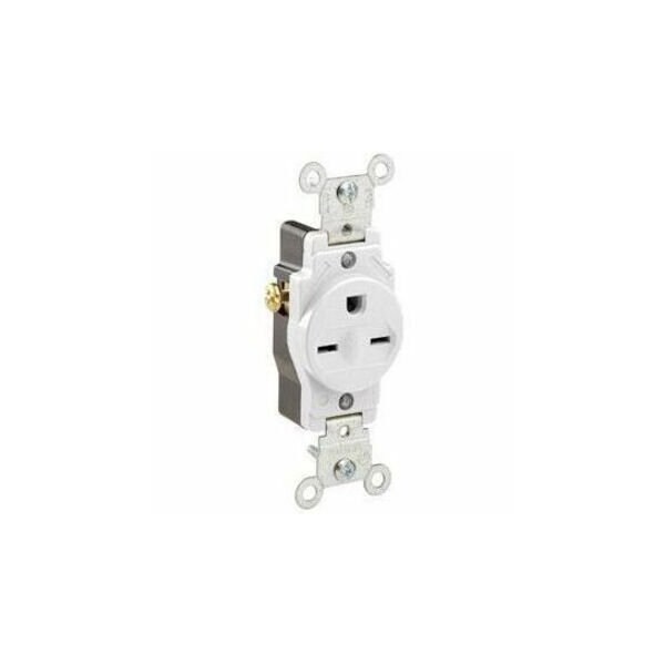 Leviton Commercial Grade Single Receptacle, 15 Amp, 250 Volt 5029-W - main