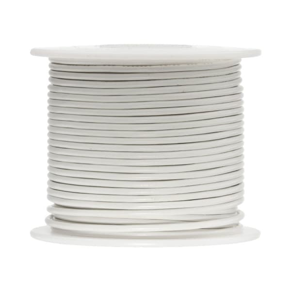 Remington Industries 16 AWG Stranded Hook Up Wire, White, 100 ft, 0.077" Diameter, 300V 16UL1061STRWHI100 - main