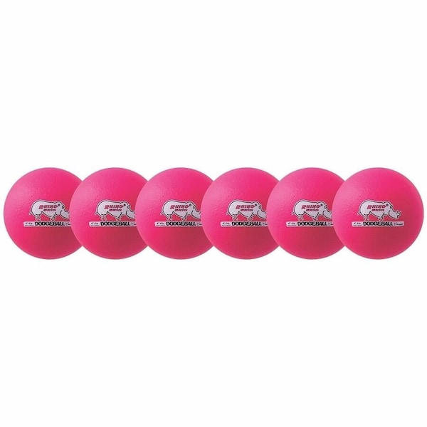 Champion Sports Rhino Skin LwBon DodgeBall, 6", Pink, PK6 RXD6NPSET - main