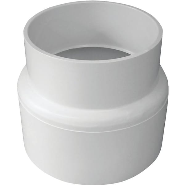 Genova CANPLAS Pipe Adapter, 4 in, Hub, PVC, White 414246BC - main