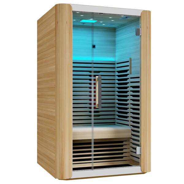 Saunaspa Yoga Sauna 2-Person Infrared Indoor Hemlock Wood Sauna with Removable Bench, and Floor Heating MNSC0023-2PFS - main
