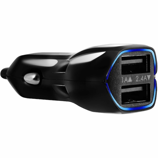 Targus iStore Duo Car Charger - 12 W - 12 V DC Input - 5 V Output - 2.40 A - Black - 1 APD503CAI - main